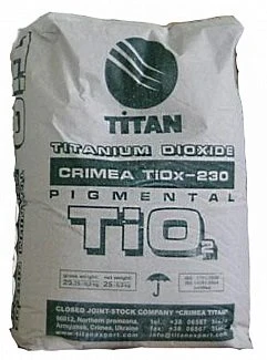 Диоксид титана пигментный марки TiOx-230 (меш 25 кг) Диоксид титана пигментный марки TiOx-230 (меш 25 кг)